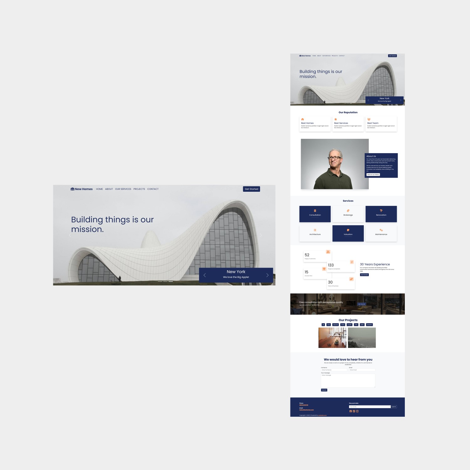 NewHomes Landing Page